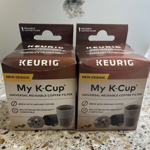 K-Cup Reusable Coffee Filter Pods (2) NEW SEALED Use Your Own Coffee